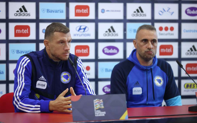 Džeko: Osjeća se pozitivna atmosfera, znamo šta nam znači pobjeda protiv Crne Gore
