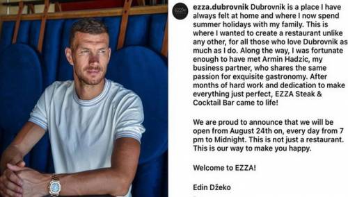 Džeko otvara restoran u Dubrovniku: Ovo je naš način da vas usrećimo