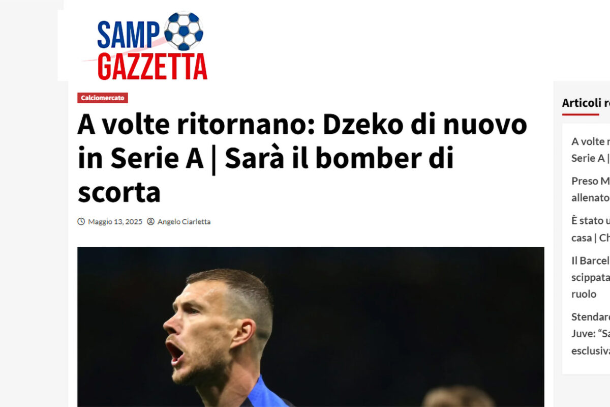 Džeko se vraća u Serie A! Sarajevski labud spreman za posljednji ples