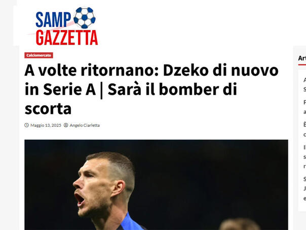 Džeko se vraća u Serie A! Sarajevski labud spreman za posljednji ples