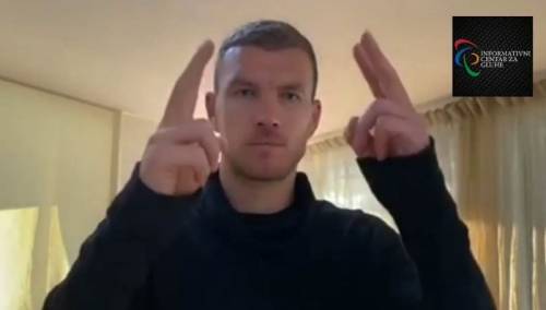 Edin Džeko na znakovnom jeziku poručio: "Ostani kući"