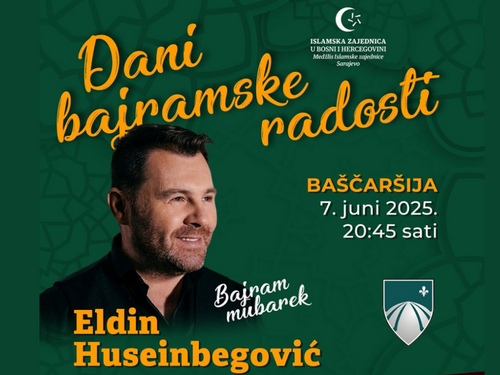 Eldin Huseinbegović večeras unosi bajramsku radost u srce Baščaršije