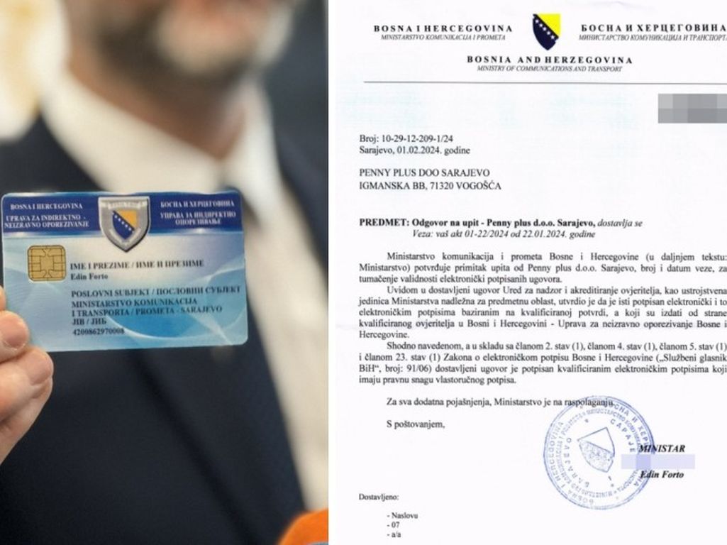 Elektronski potpis zaživio u praksi BiH: Ugovor bh. kompanije pravno valjan