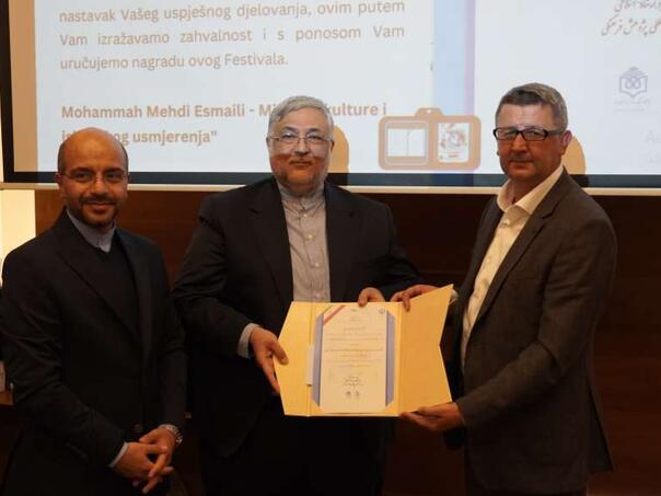 Elvir Musić osvojio nagradu za najbolji rad na Festivalu za kulturološka istraživanja u Iranu