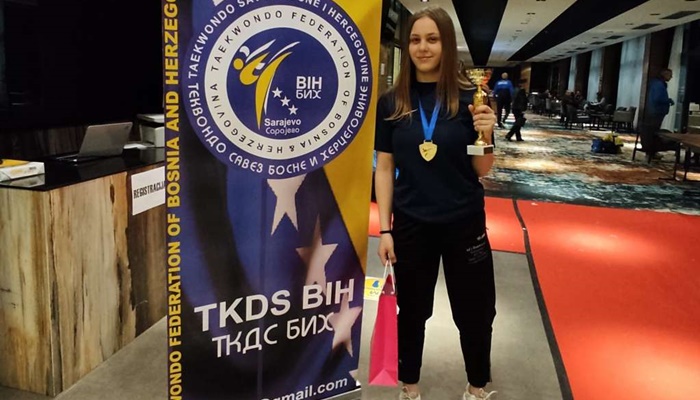 Hajdarpašić nakon titule prvakinje BiH osvojila i zlato na Otvorenom kupu BiH u taekwondou