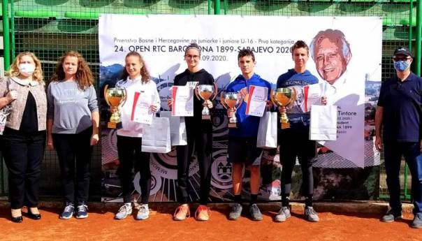 Emina Lagarija i Adnan Vojvodić juniorski prvaci BiH u tenisu