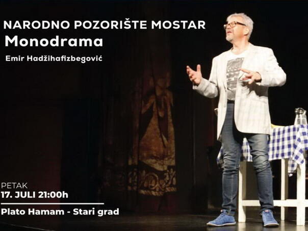 Emir Hadžihafizbegović u petak stiže u Mostar s monodramom "Sve je do nas"