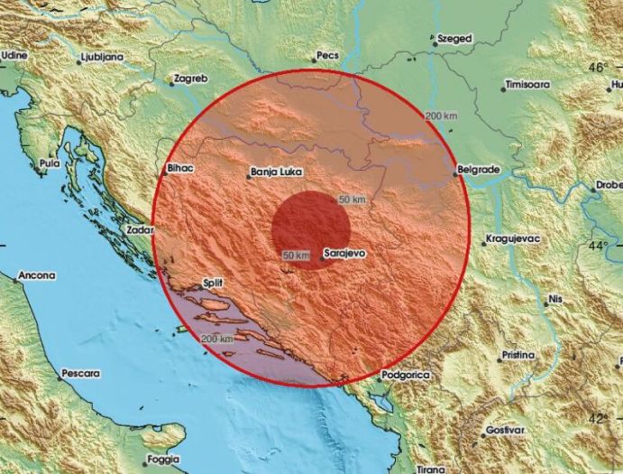 EMSC zabilježio zemljotres u BiH: "Čuo se kao udar"