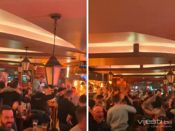 Erupcija oduševljenja u sarajevskom kafiću nakon pogotka Džeke