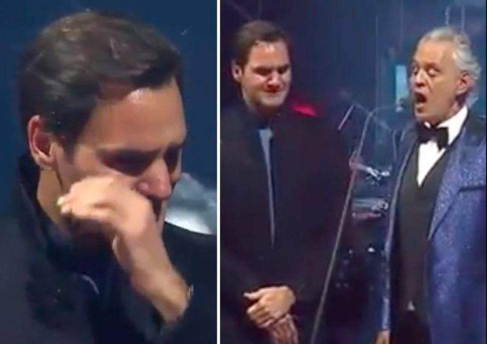 Federer u suzama na koncertu genijalnog Bocellia