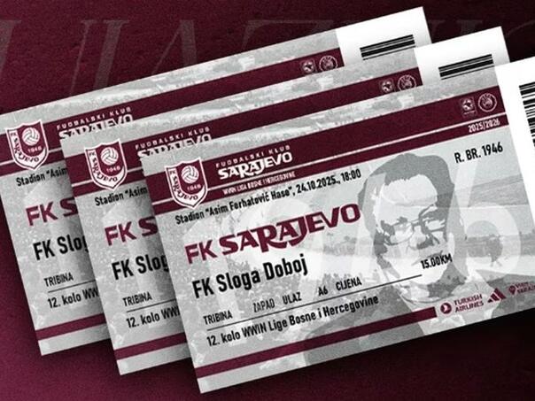 FK Sarajevo odalo počast Halidu Bešliću: Lik velikana odštampan na ulaznicama