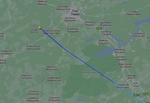 Flightradar24: Kako je Prigožinov avion letio u zadnjih pola sata