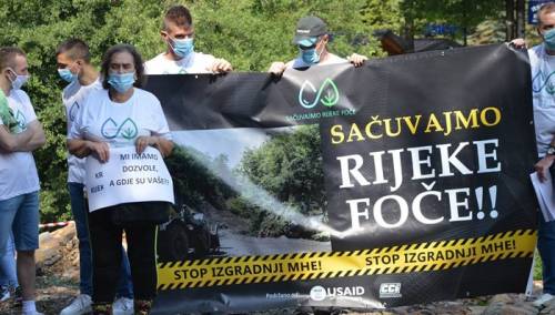 Fočaci protestovali protiv izgradnje mini hidroelektrana na rijekama