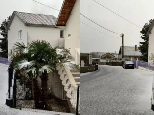 Foto: Sniježne pahulje zabijelile Mostar