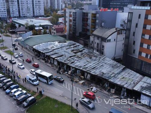 Foto / Video: Šteta na sarajevskoj pijaci Kvadrant milionska