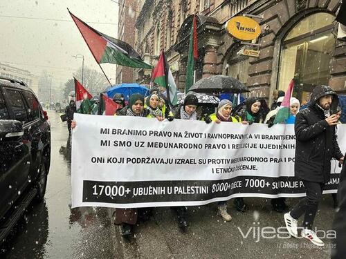 Foto / Video: U Sarajevu održani skup i šetnja podrške narodu Palestine