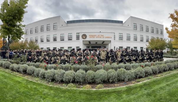 Foto / Vježba u Ambasadi SAD: Za slučaj stvarnog scenarija