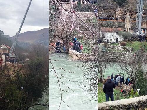 FOTO: Započela akcija izvlačenja automobila iz Bregave