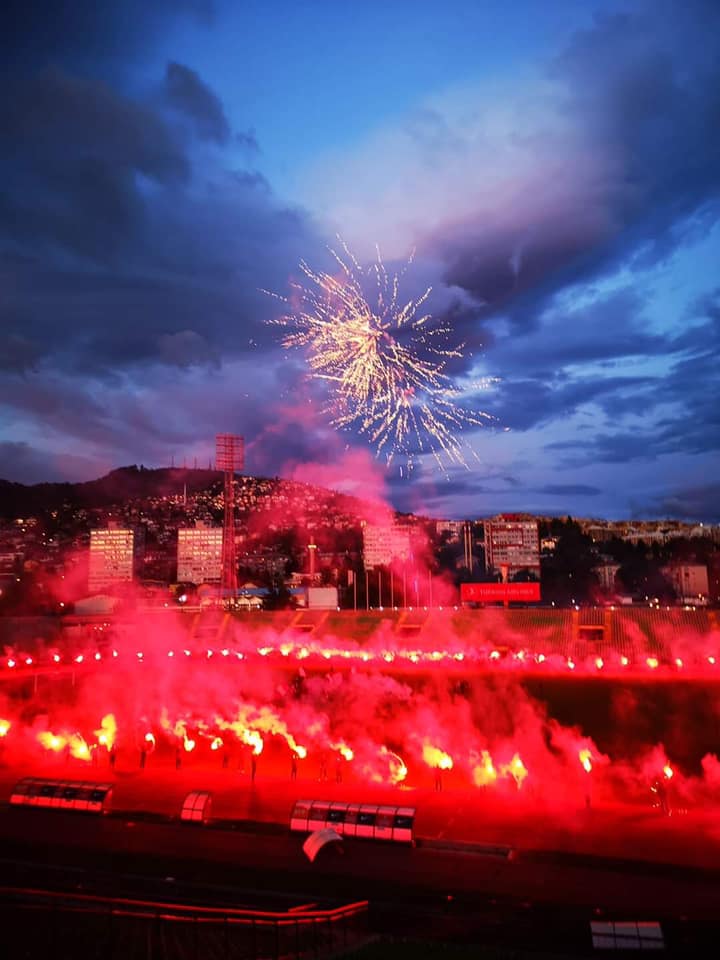 Fudbaleri i navijači Sarajeva proslavili titulu prvaka BiH