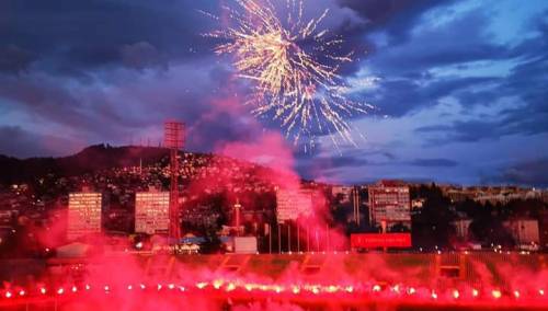 Fudbaleri i navijači Sarajeva proslavili titulu prvaka BiH