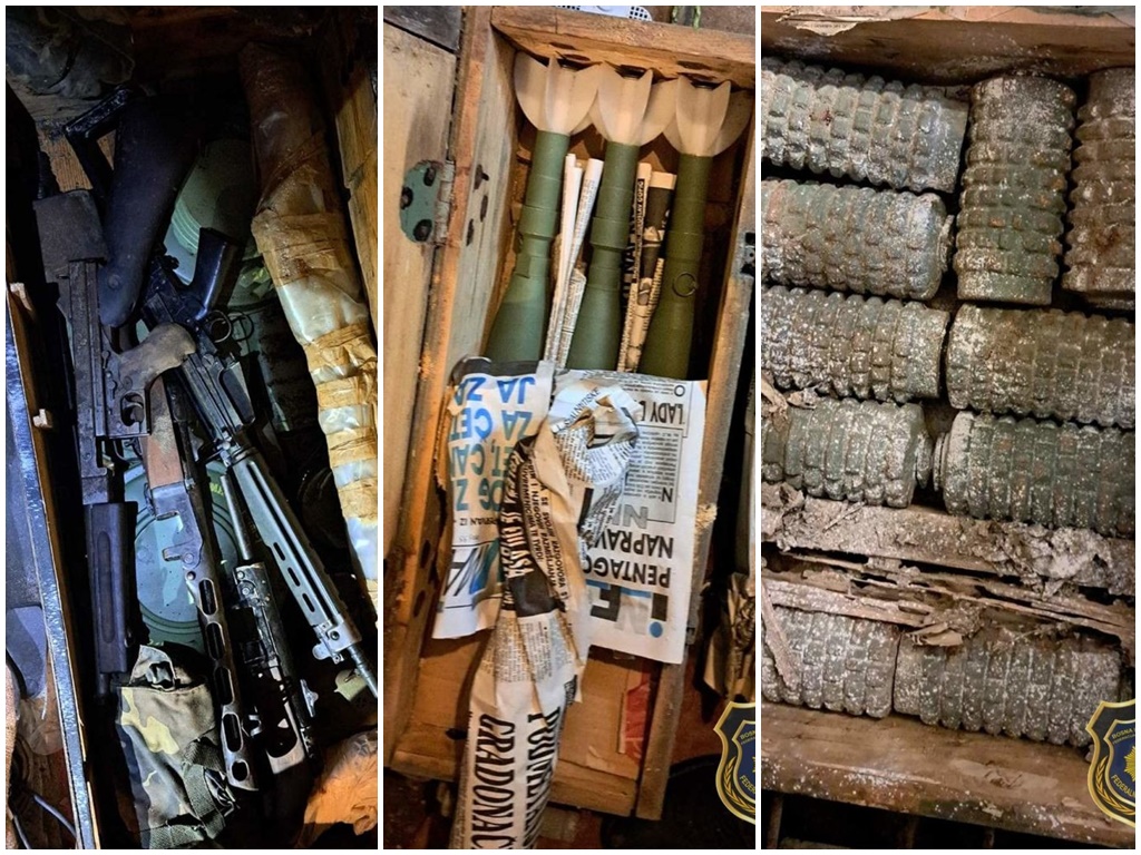 FUP u Čapljini pronašao puške, granate, bombe, municiju...