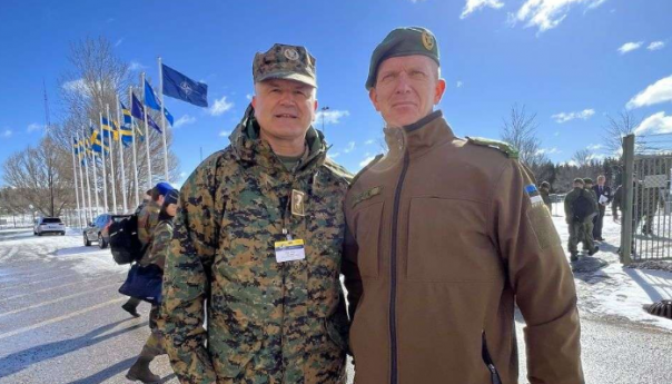 Generalmajor Ivica Jerkić na vježbi 'Viking 22' u Kraljevini Švedskoj