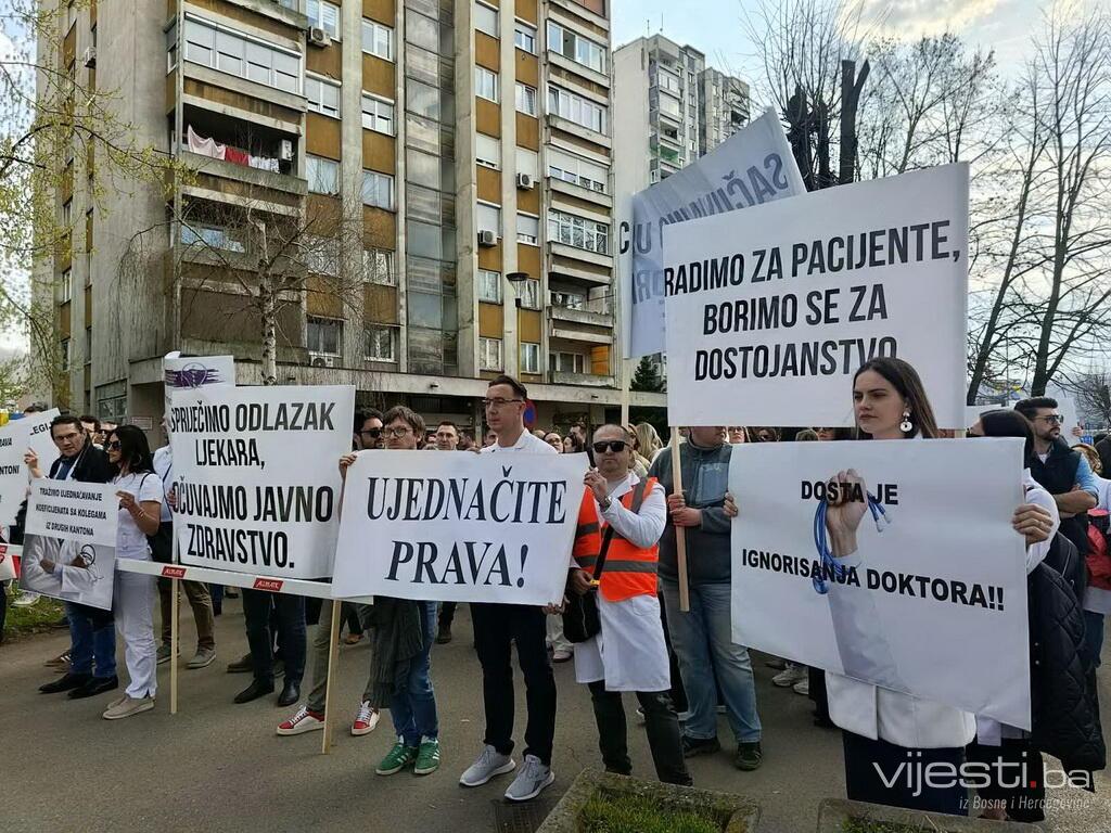 Generalni štrajk ljekara u TK počinje 18. maja: Sindikat optužuje Vladu za ignorisanje problema, iz Vlade poručuju da dijalog traje