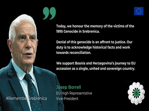 'Genocid u Srebrenici jedan od najmračnijih trenutaka moderne historije'