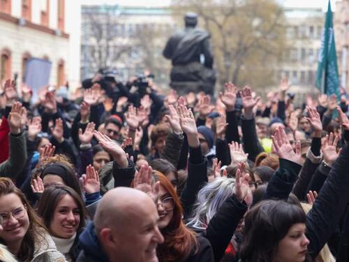 Glumci u Srbiji u štrajku podrške studentima