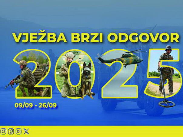 Godišnja vježba EUFOR-a "Brzi odgovor" od 9. do 26. septembra u BiH