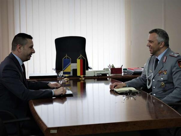 Goganović s vojnim atašeom SR Nјemačke o projektima podrške OSBiH