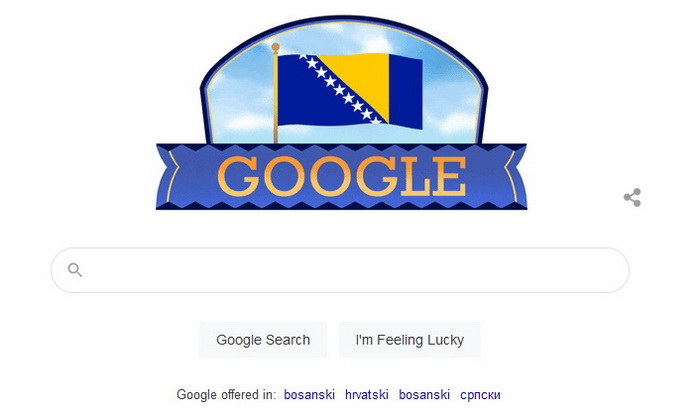 Google čestitao Dan državnosti BiH