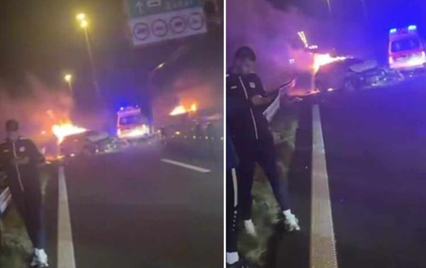 Gorjelo vozilo, a oni nisu bježali: Fudbaleri u Hrvatskoj postali junaci dana