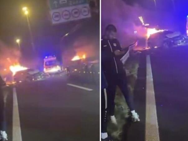 Gorjelo vozilo, a oni nisu bježali: Fudbaleri u Hrvatskoj postali junaci dana