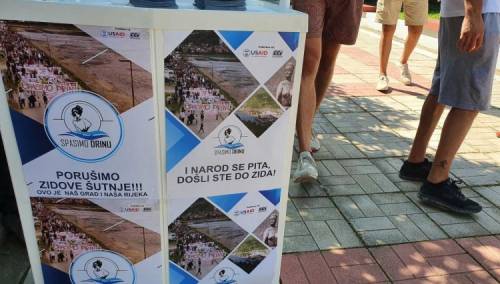 Građani Goražda protiv izgradnje zida na Drini