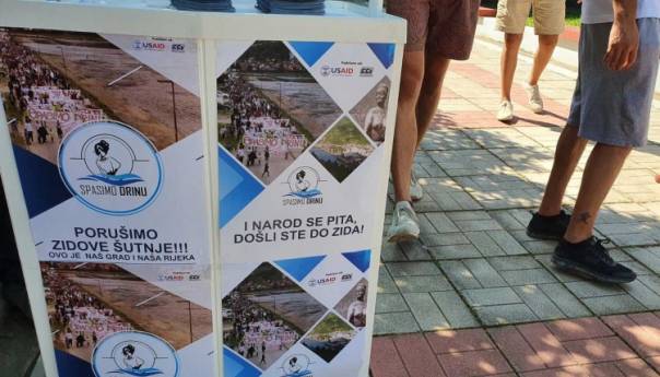 Građani Goražda protiv izgradnje zida na Drini