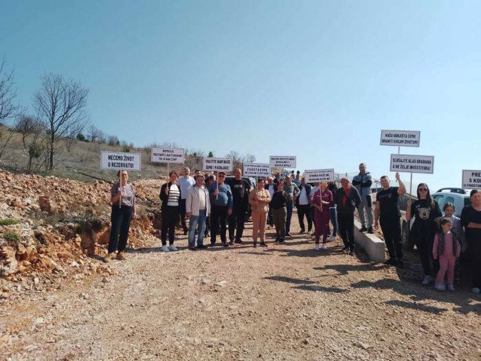 Građani kod Mostara protestovali zbog izgradnje elektroenergetskih objekata