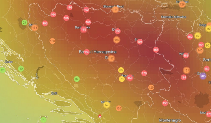 Građani širom BiH večeras se guše: Udišemo zagađeni zrak opasan za zdravlje
