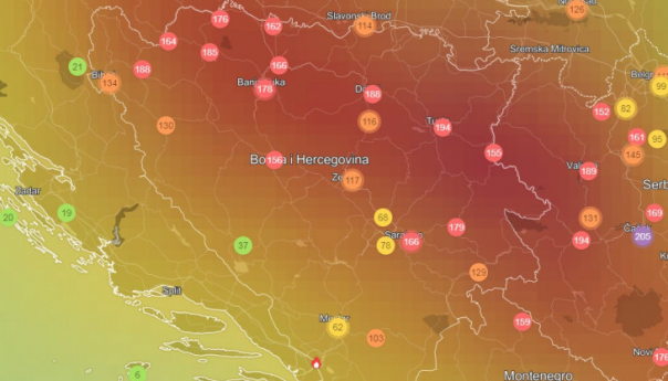 Građani širom BiH večeras se guše: Udišemo zagađeni zrak opasan za zdravlje