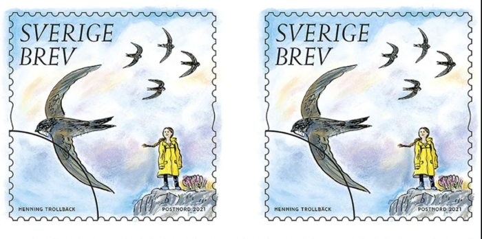 Greta Thunberg na švedskoj poštanskoj markici