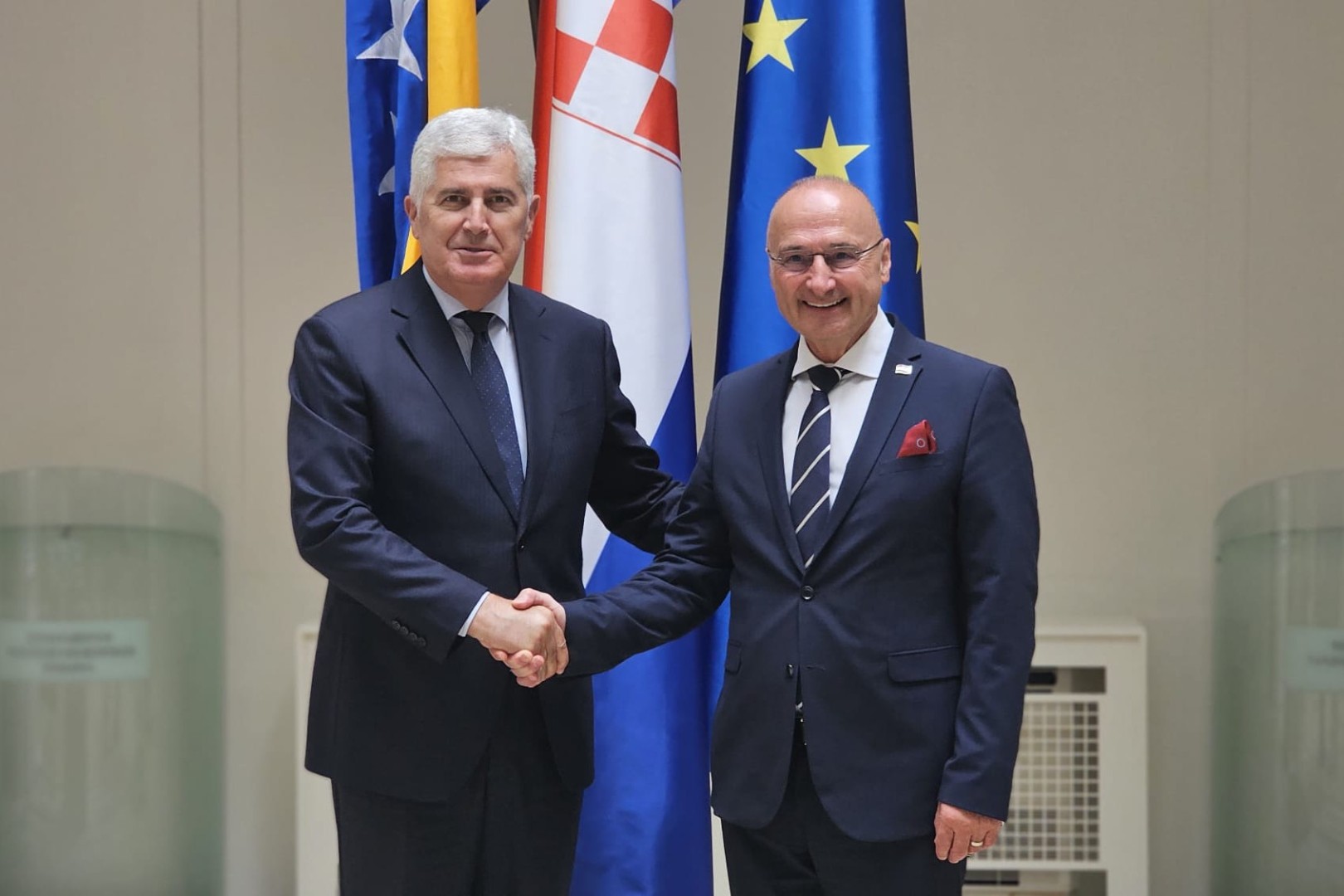 Grlić Radman s Čovićem: Hrvatska će podržati jačanje institucija BiH