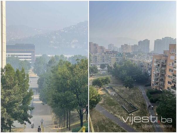 Gust dim širi se Sarajevom, gori deponija u Krupačkim stijenama