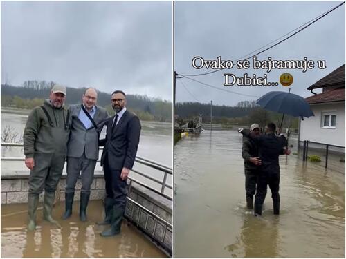 Hafiz Botić podijelio video sa bajramskog okupljanja u poplavljenoj Dubici