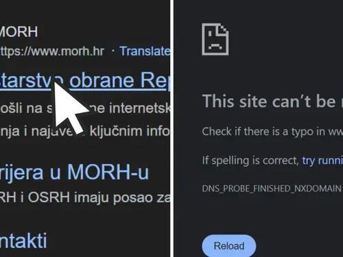 Hakovana stranica Ministarstva odbrane Hrvatske