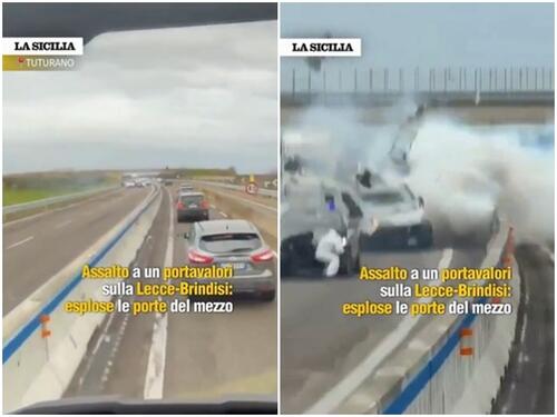 Haos na jugu Italije: Banda napala kombi za novac, policija na nogama