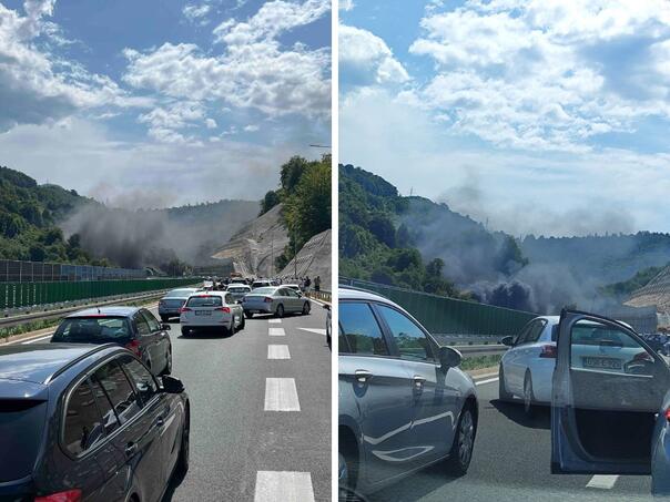 Haos u tunelu Ivan: Požar zaustavio saobraćaj, stvorile se ogromne kolone