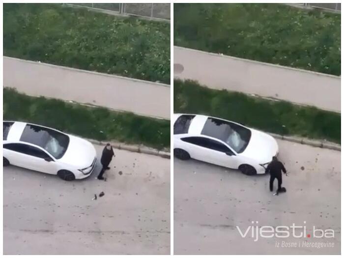 Haos u tuzlanskom naselju: Muškarac palicom razbio auto