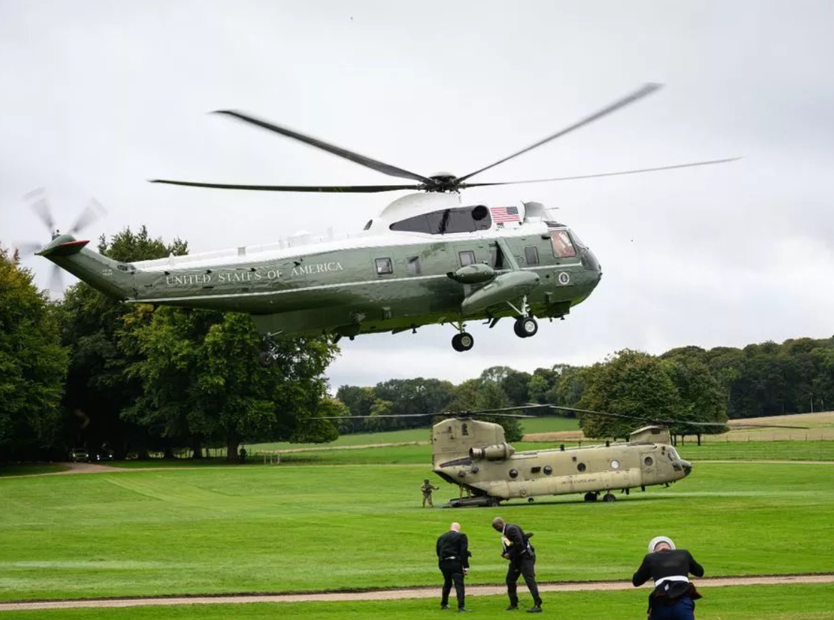 Helikopter u kom su bili Trump i Melania prinudno sletio