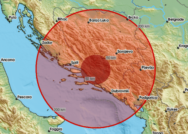 Hercegovinu noćas pogodio potres s epicentrom kod Gruda