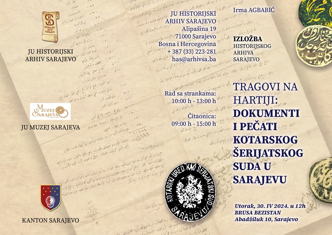 Historijski arhiv Sarajevo najavljuje novu izložbu: Dokumenti i pečati Kotarskog šerijatskog suda